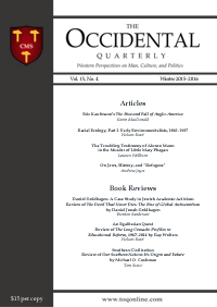 The Occidental Quarterly - Winter 2015–2016