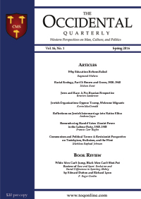 The Occidental Quarterly - Spring 2016