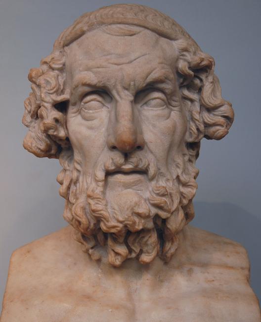 Idealized portrait of “Homer” dating from the Hellenistic period