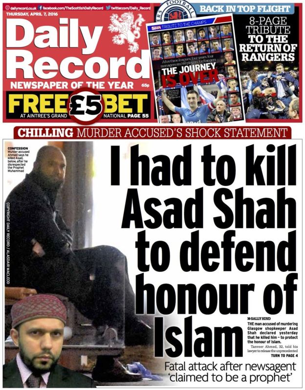 Tanveer Ahmed in the Daily Record