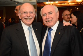 Mark Leibler (left) with former Prime Minister John Howard