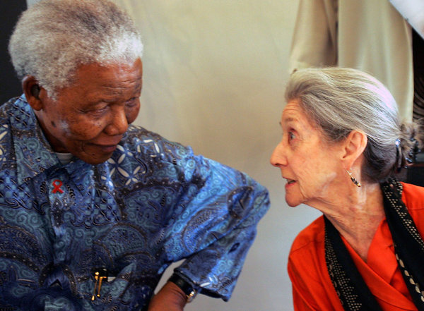 Nadine Gordimer with Nelson Mandela