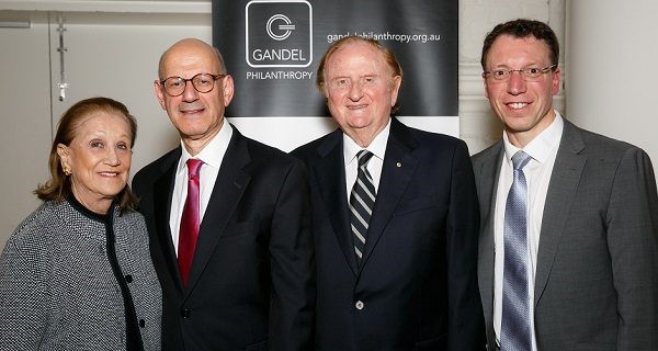 John Gandel (center right) and ADC chairman Dvir Abramovich (far right)