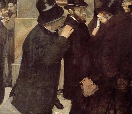 At the Bourse by Edgar Degas (1879)