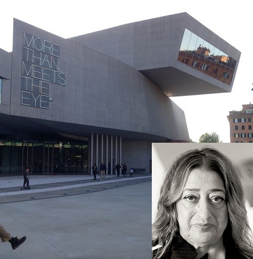 Merde MAXXImale: Zaha Hadid and her MAXXI Museum in Rome (images from Wiki pedia)