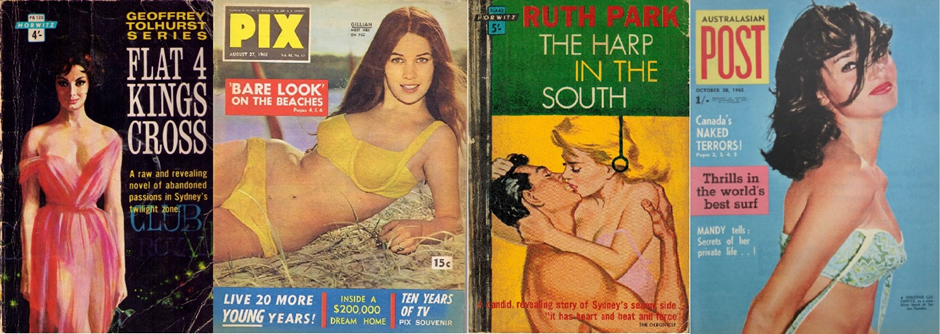 A sample of popular Australian magazines and pulp fiction from the mid-1960s.